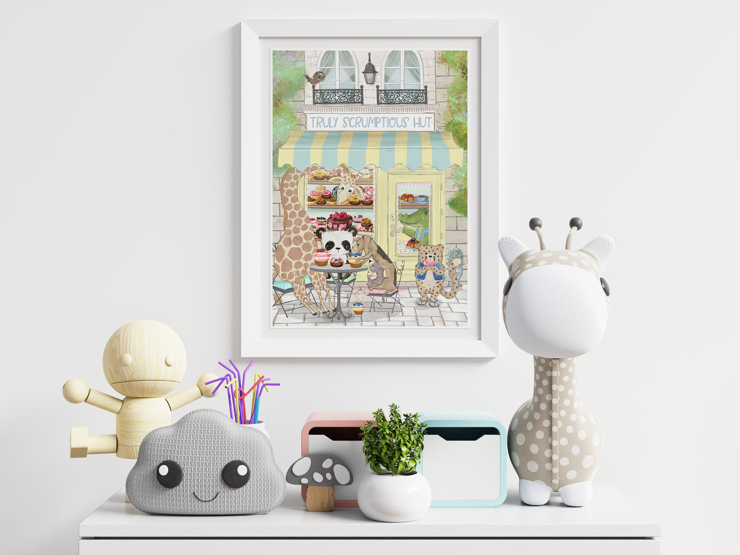 Whimsical Animal Prints for Children's Bedrooms & Nursery, Animal Nursery Wall Art, Unique Nursery Prints, Truly Scrumptious Print, Nursery Prints, Whimsical animal art