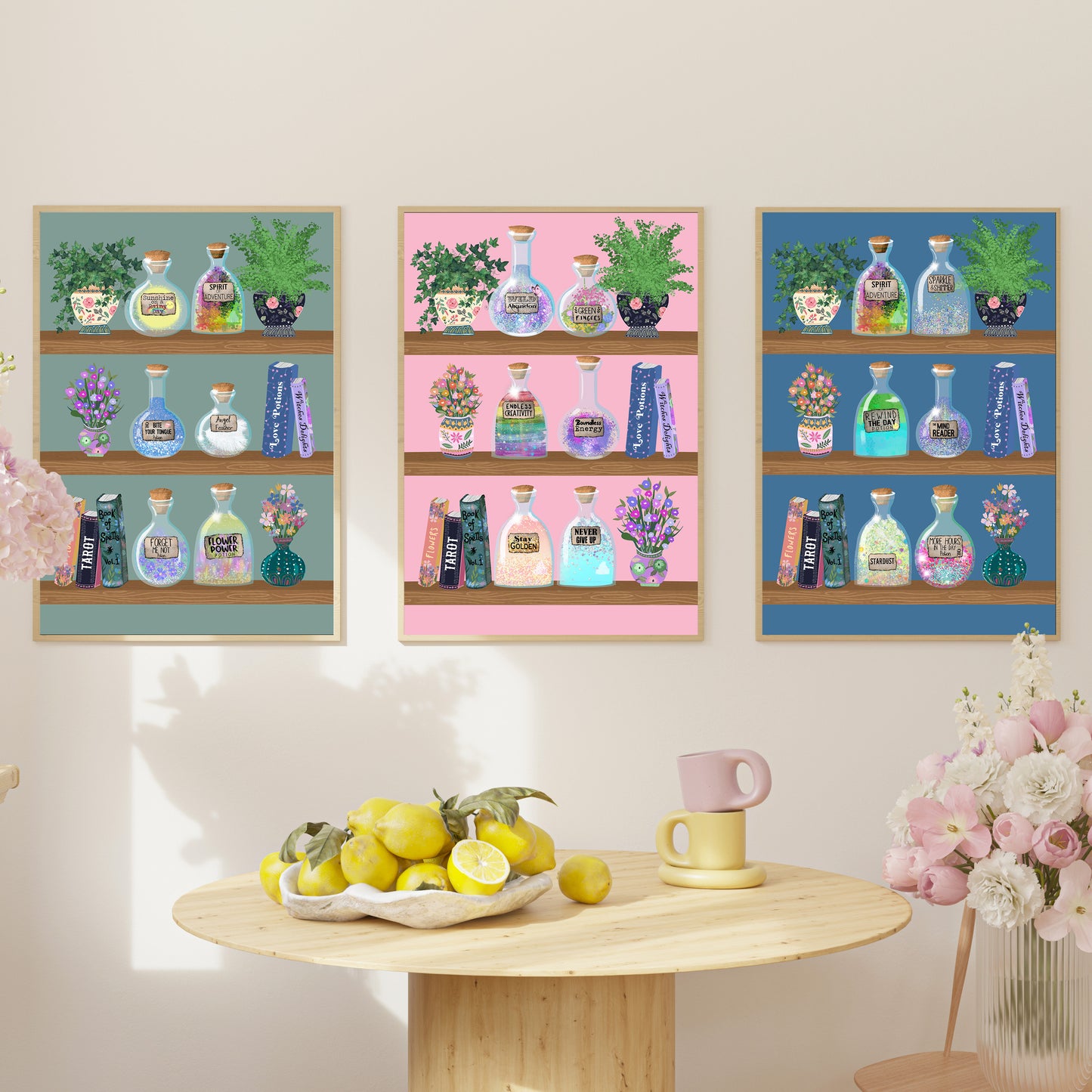 Apothecary Home Decor, Apothecary Prints, Potion & Spells Wall Art for Magical People