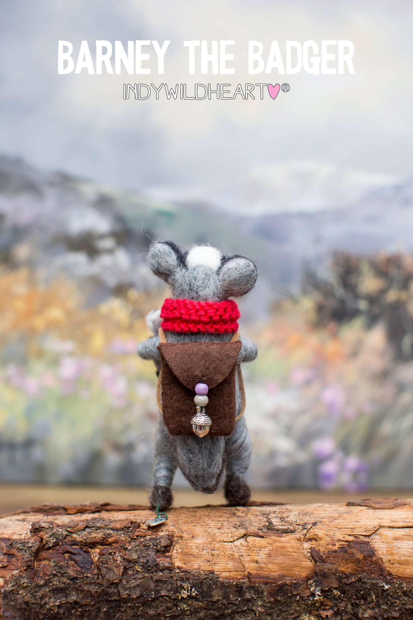 Needle Felted Badgers - Felted Ornament - Handmade Gift - Badgers - Needle Felt Collectable