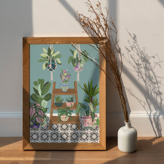 Botanical Boho Prints for the Home, Cottage Core Decor, Beautiful Vibrant House Plant Print, On Trend Prints, Colourful & Fun Prints