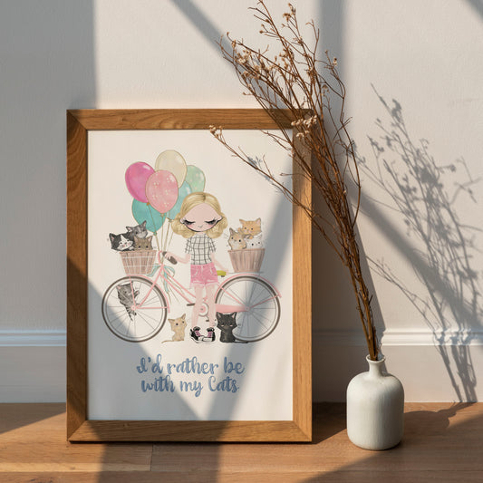 Personalised Cat Lover Print - Gift for Her - Cat Lover Gift - Personalised Gift - Cute Crazy Cat Lady Printistmas Gift, Secret Santa