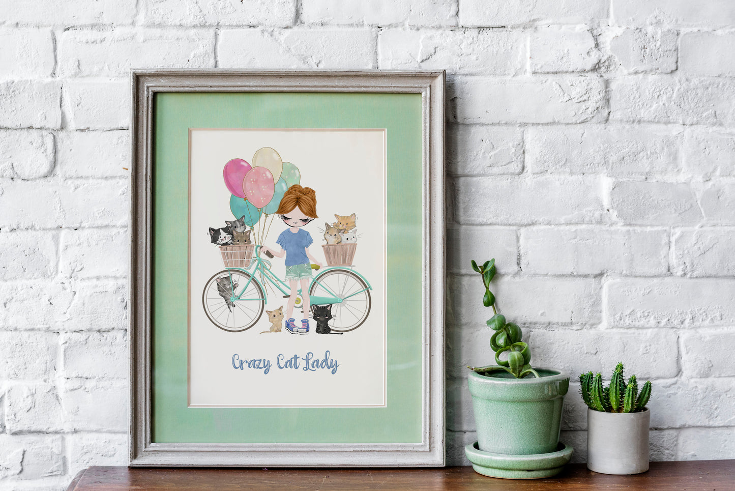 Personalised Cat Lover Print - Gift for Her - Cat Lover Gift - Personalised Gift - Cute Crazy Cat Lady Printistmas Gift, Secret Santa