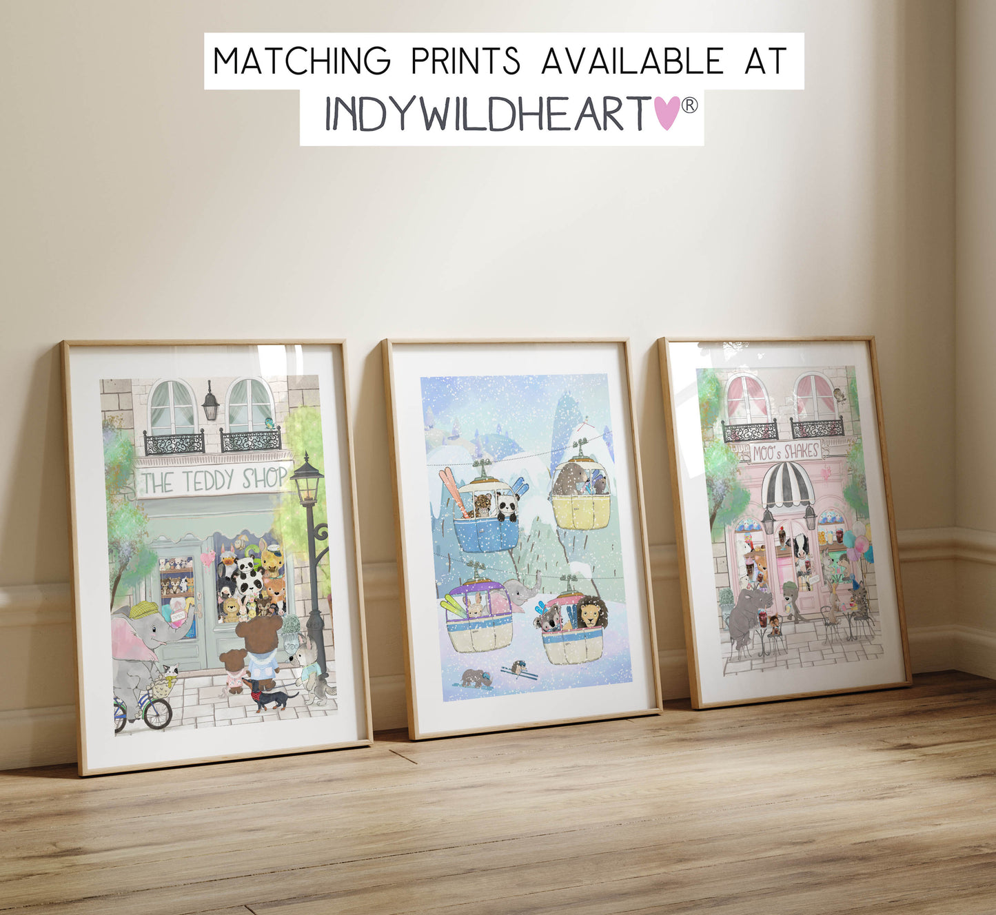 Whimsical Nursery Prints, Animal Theme, Whimsical Animal Art, Animals in Dodgems, Colourful Nursery & Children's Room Art Print, Gender Neutral Nursery Prints with Animal Themey Print