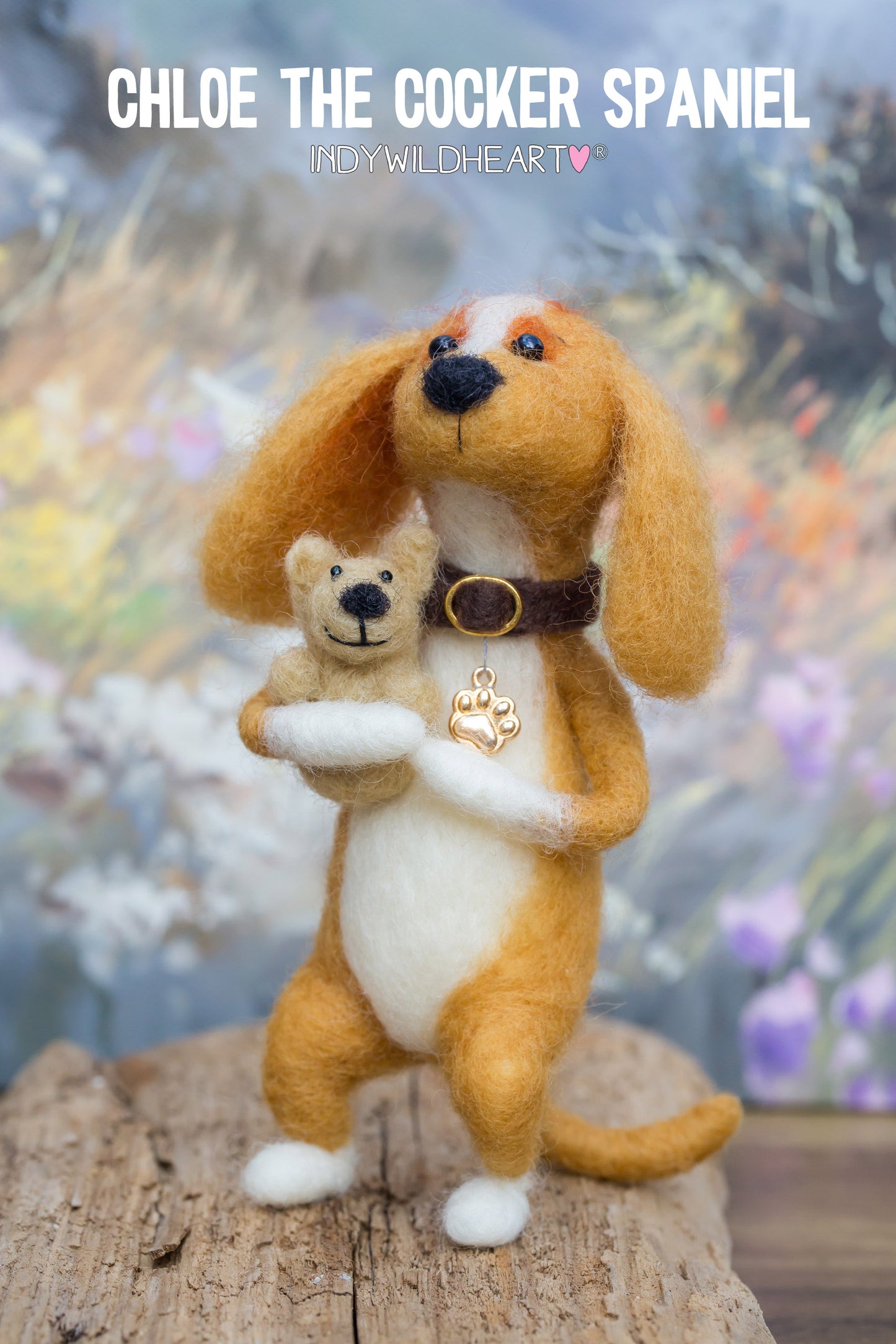 Needle Felted Dogs - Spaniels - Miniature Felted Ornaments - Handmade Gift For Dog Lovers - Needle Felt art