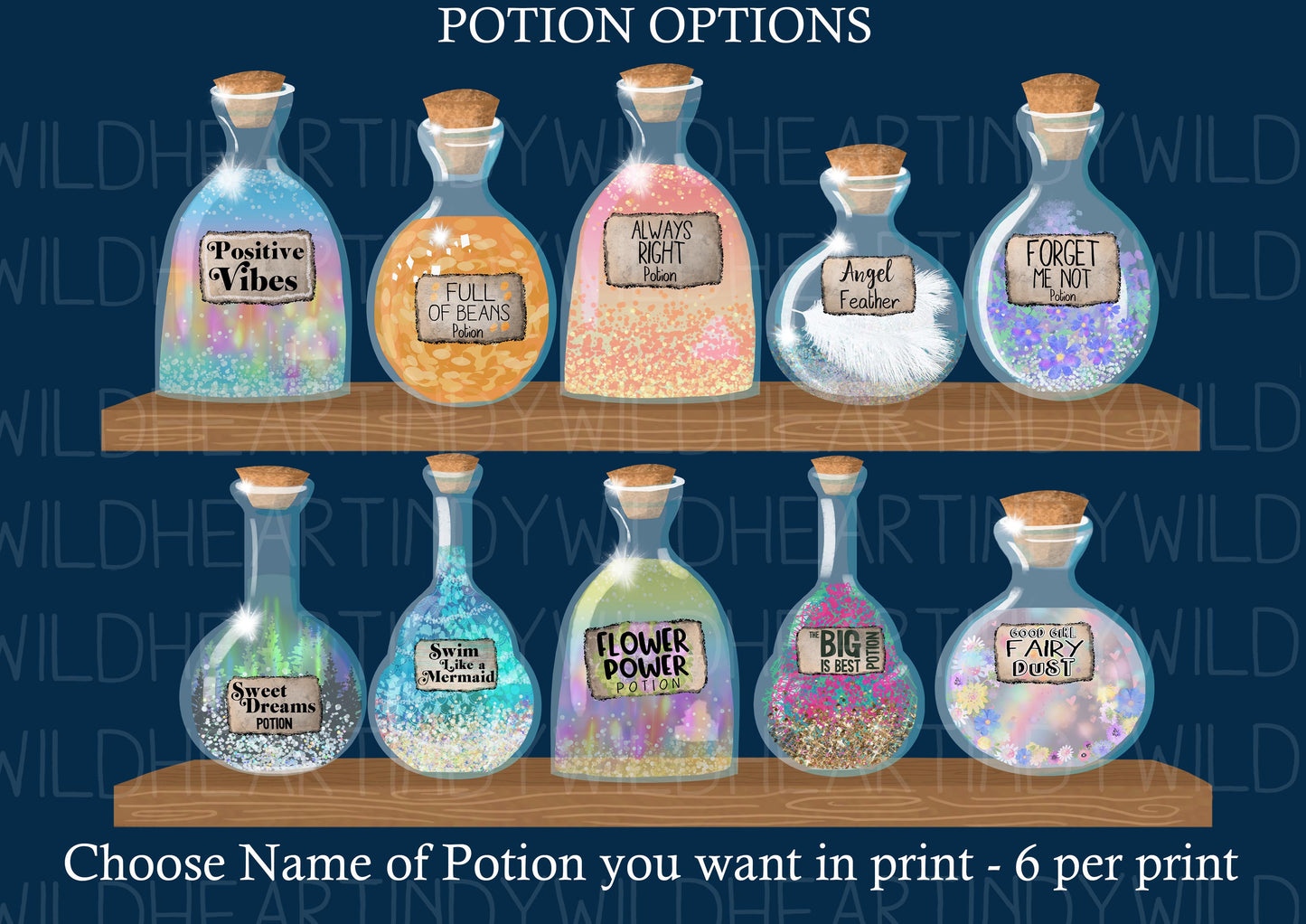 Choose your Apothecary Potions for your custom Apothecary Print