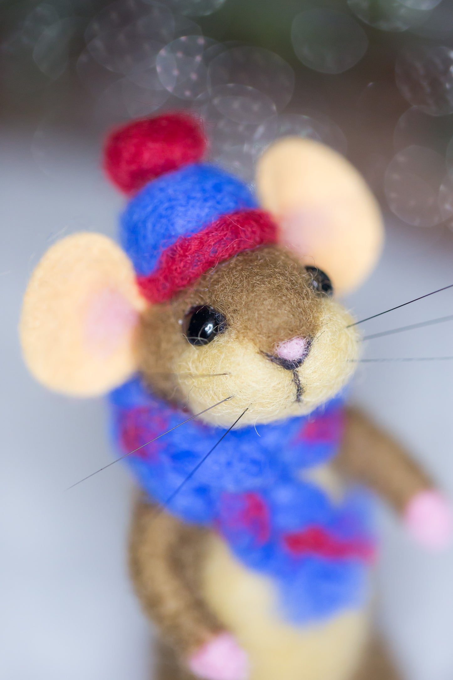 Needle Felted Mice - Needle Felted Mouse - Felt Mouse Ornament - Handmade Mice - Felted Mouse
