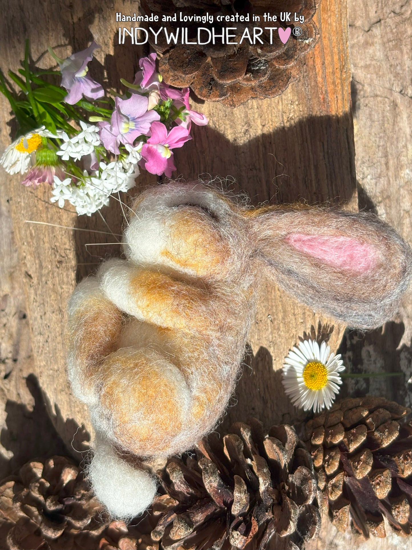 Needle Felted Bunny - Cute Bunny Felted Ornament - Gift for Rabbit Lovers