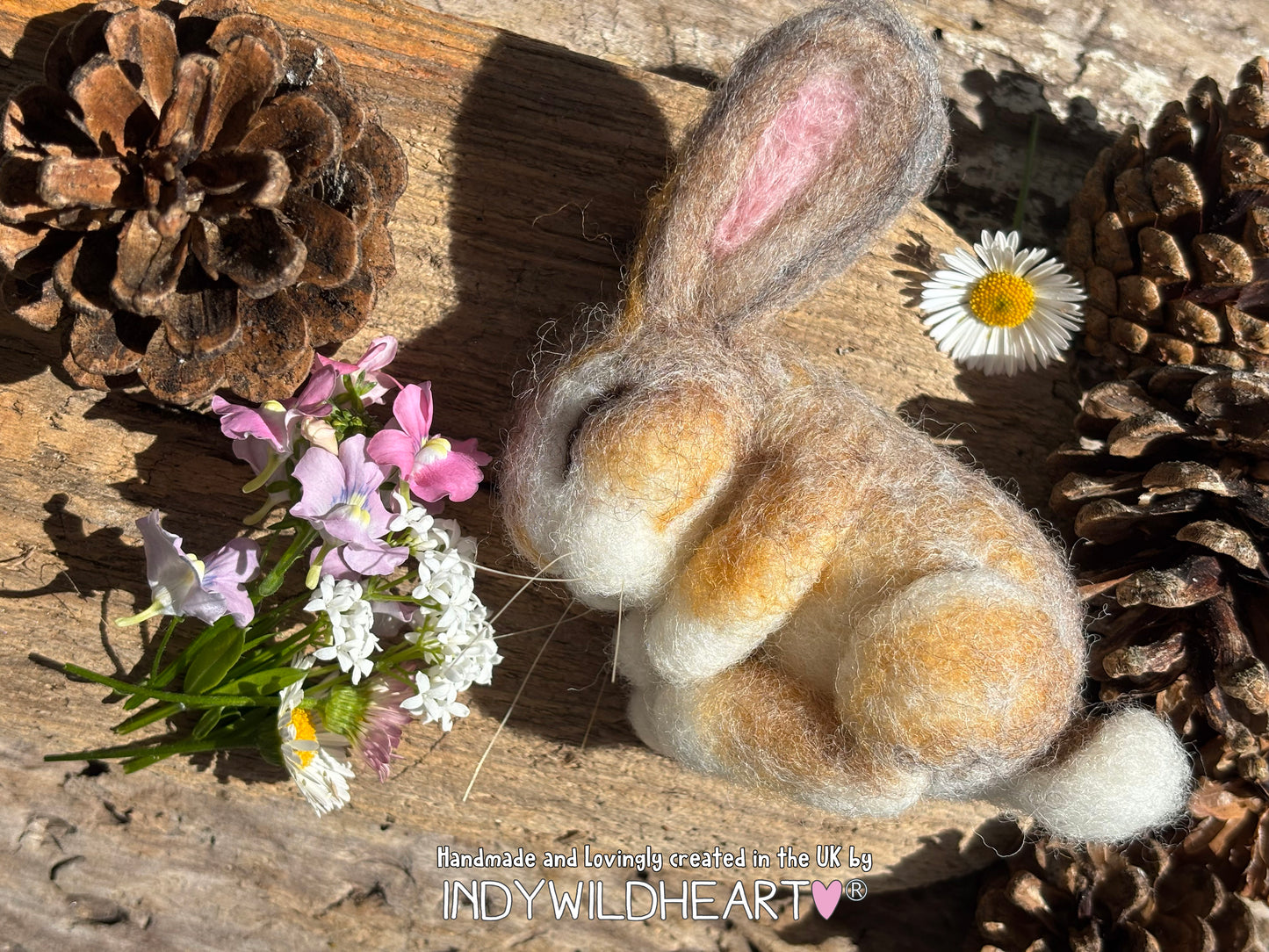 Needle Felted Bunny - Cute Bunny Felted Ornament - Gift for Rabbit Lovers