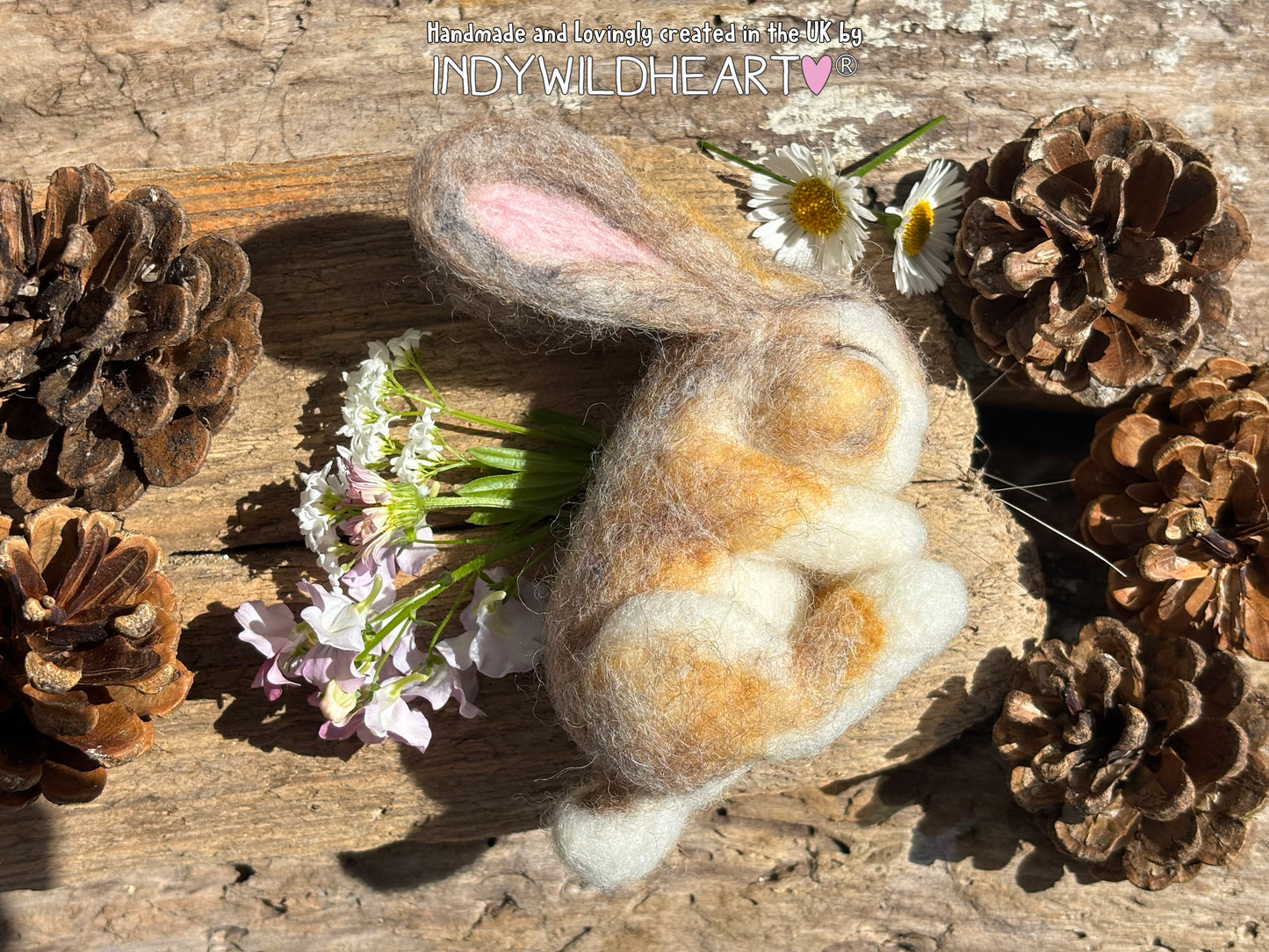 Needle Felted Bunny - Cute Bunny Felted Ornament - Gift for Rabbit Lovers