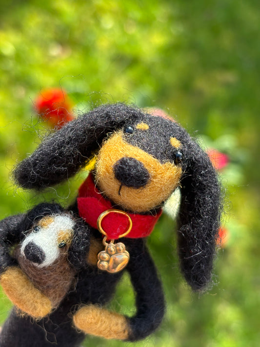Needle Felted Dogs, Dachshund, Needle Felt Dogs, Felt Dog Ornament, Felted Dog, Dog Lovers Gift