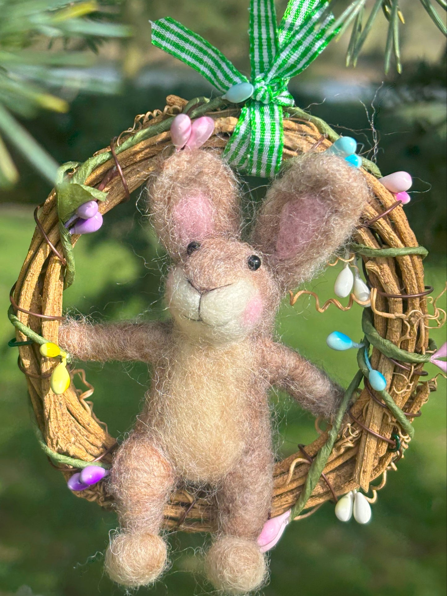 Needle_Felted_Rabbit_in_Miniature_Wreath_Easter_Tree_Decoration_Spring_Hanging_Decorations