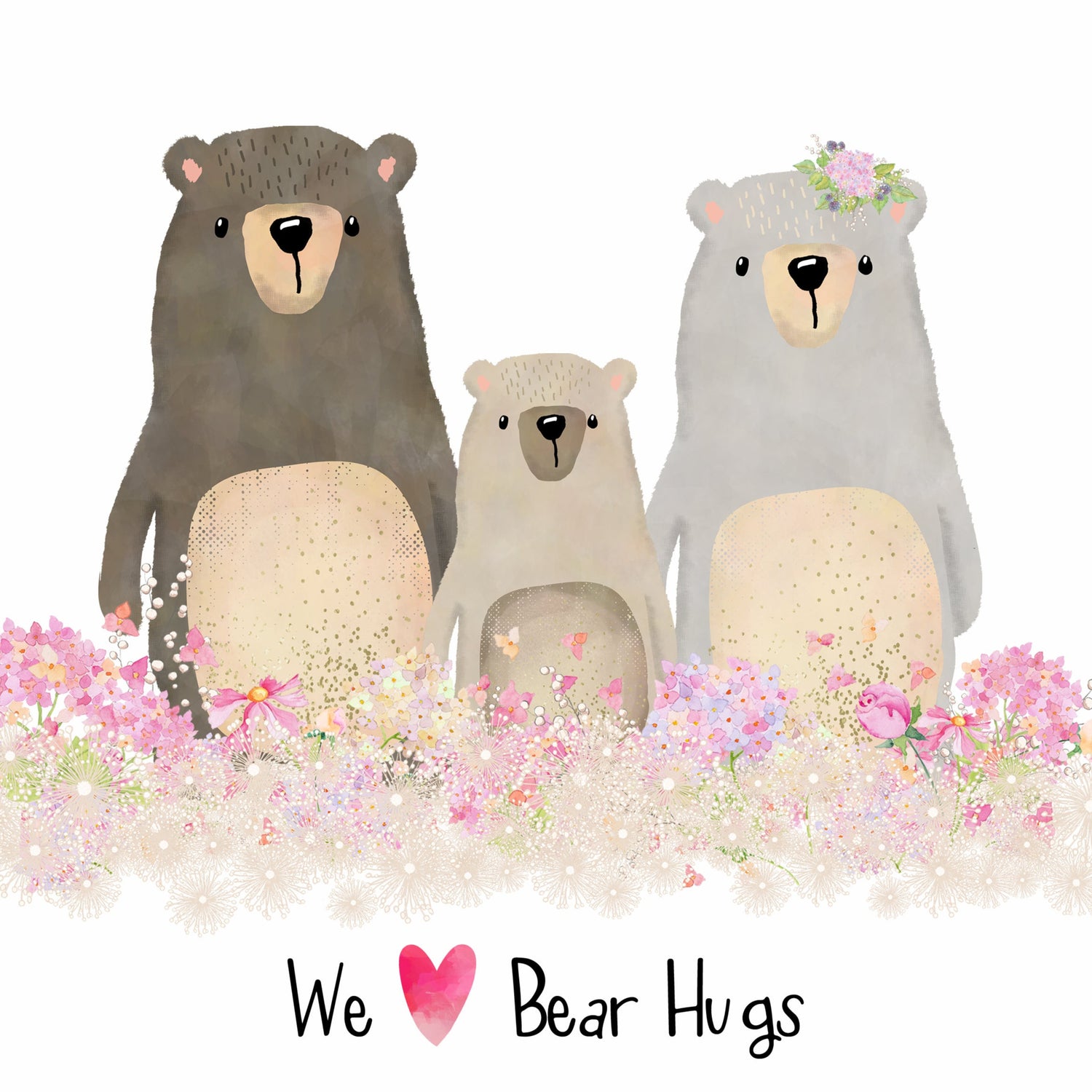 Personalised Family Print Bears by IndyWildheart