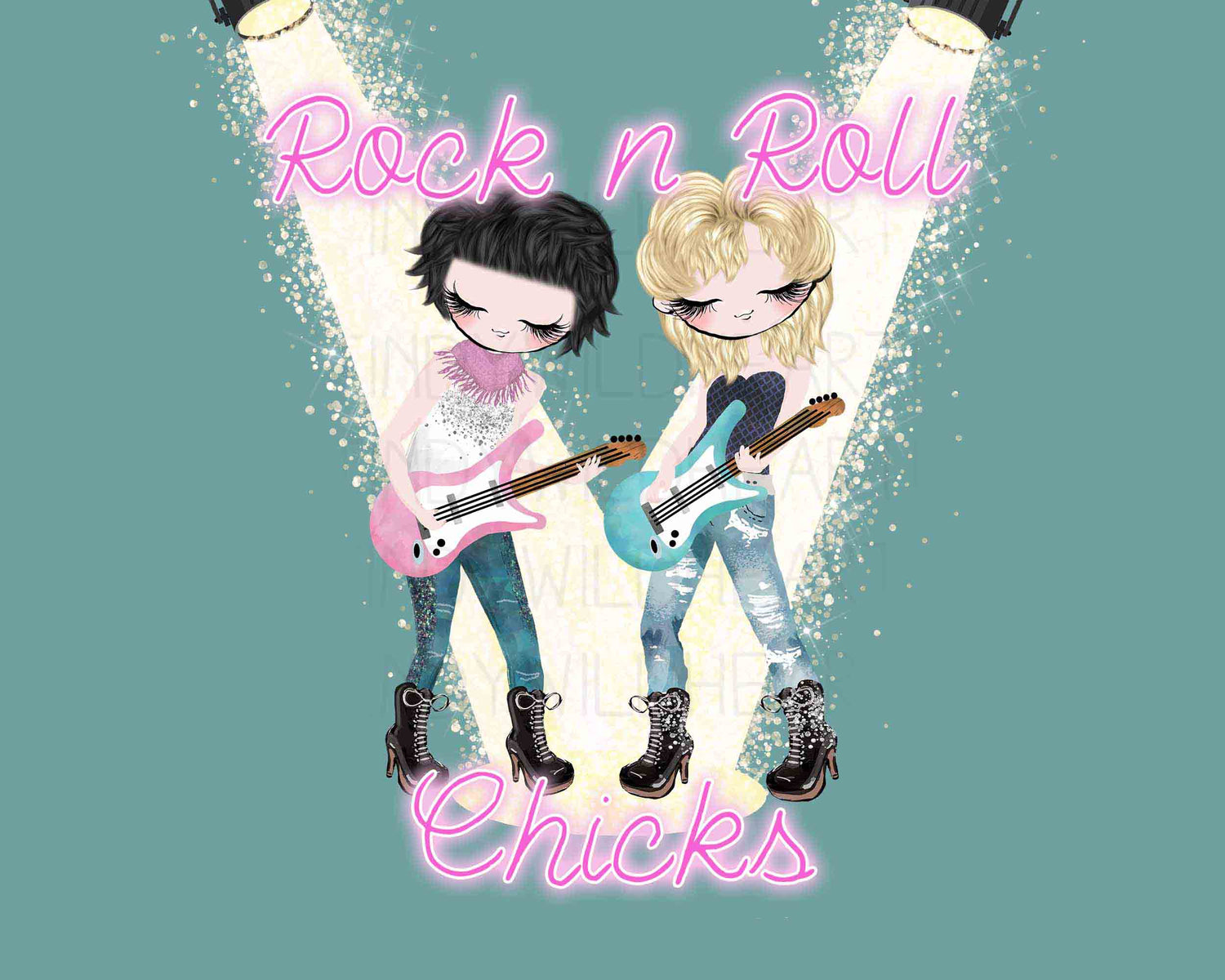 Indywildheart, personalised prints, print gifts for her, christmas gifts, gift ideas, personalised prints, personalised gifts, rock chick print, girl power, personalised for her, gift for teen girl, teen girl prints, best friend print