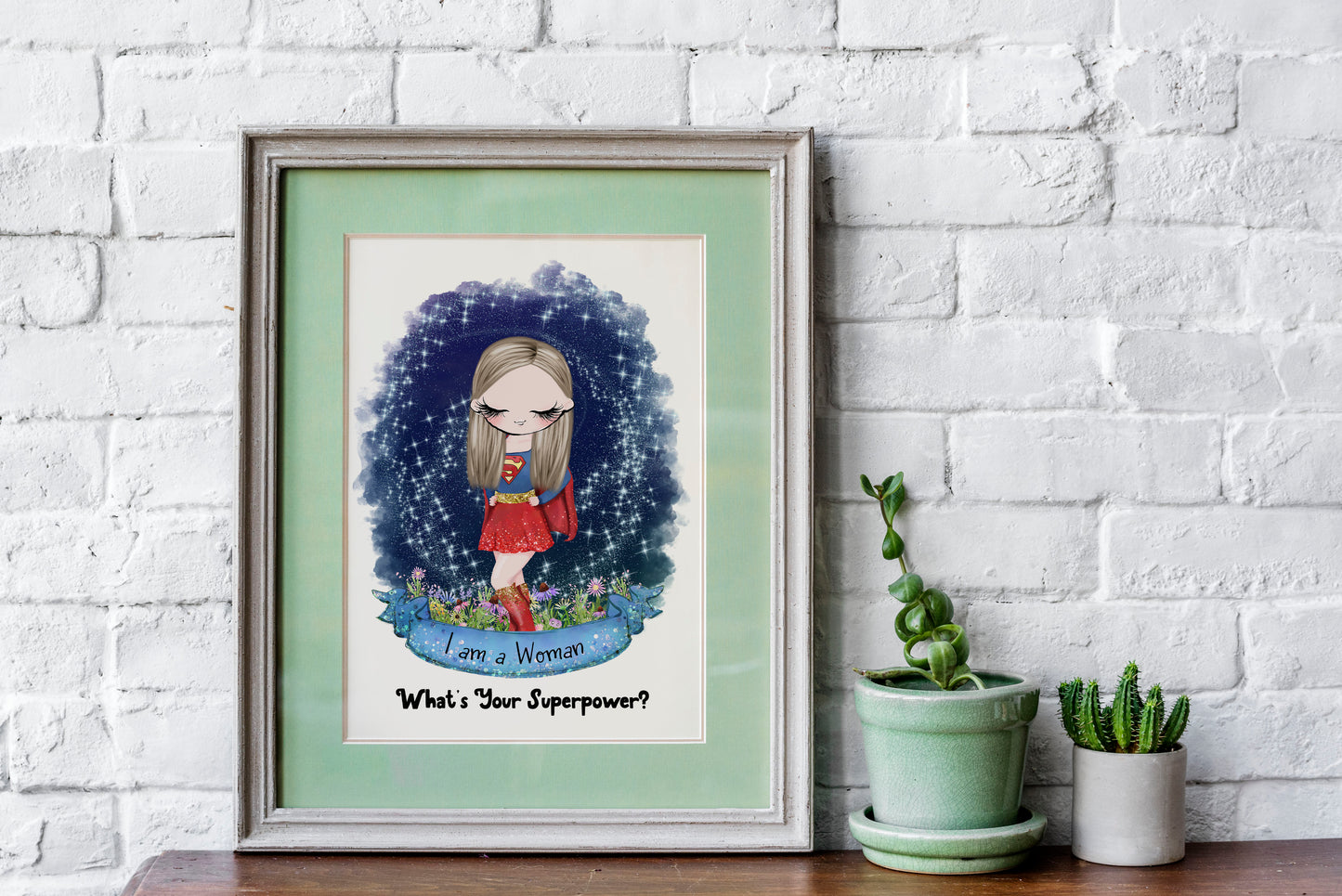 Woman Empowerment Personalised Print, Girl Power Super Hero Inspired Print, Woman Superpower Print, Gift for Her, Mothers Day Gift