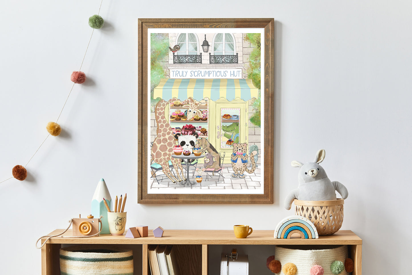 Whimsical Animal Prints for Children's Bedrooms & Nursery, Animal Nursery Wall Art, Unique Nursery Prints, Truly Scrumptious Print, Nursery Prints, Whimsical animal art