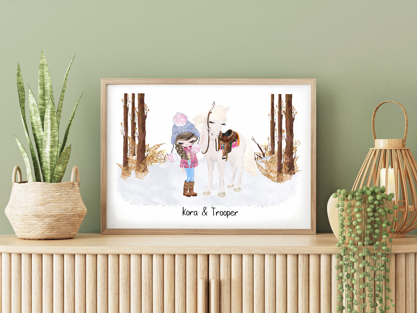 Personalised Horse Print Gift, Gift for Horse Lover, Christmas Gift for her, Western Riding Horse Lover Gift, Horse Gift