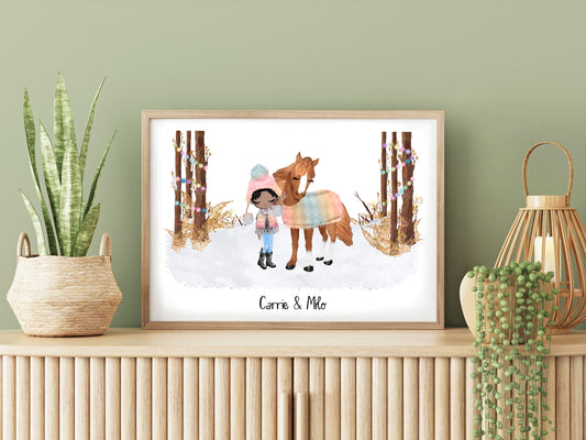 Personalised Horse Print Gift, Gift for Horse Lover, Christmas Gift for her, Horse Lover Gift, Horse Gift, Stocking Filler