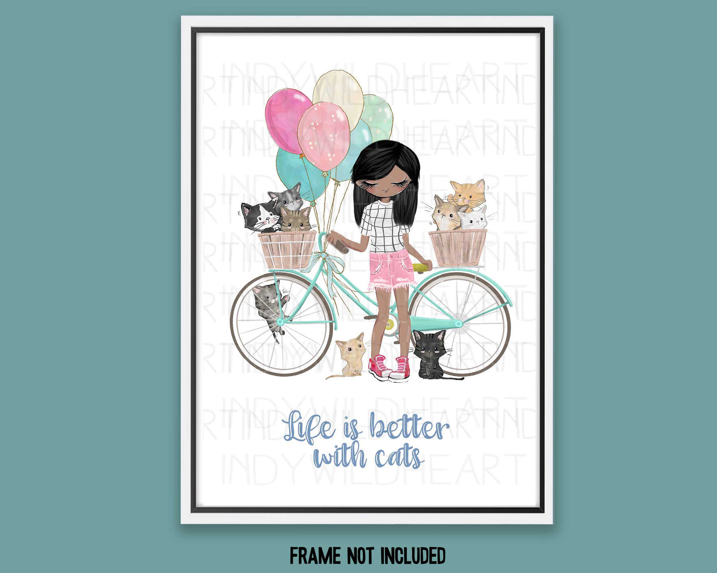 Personalised Cat Lover Print - Gift for Her - Cat Lover Gift - Personalised Gift - Cute Crazy Cat Lady Printistmas Gift, Secret Santa