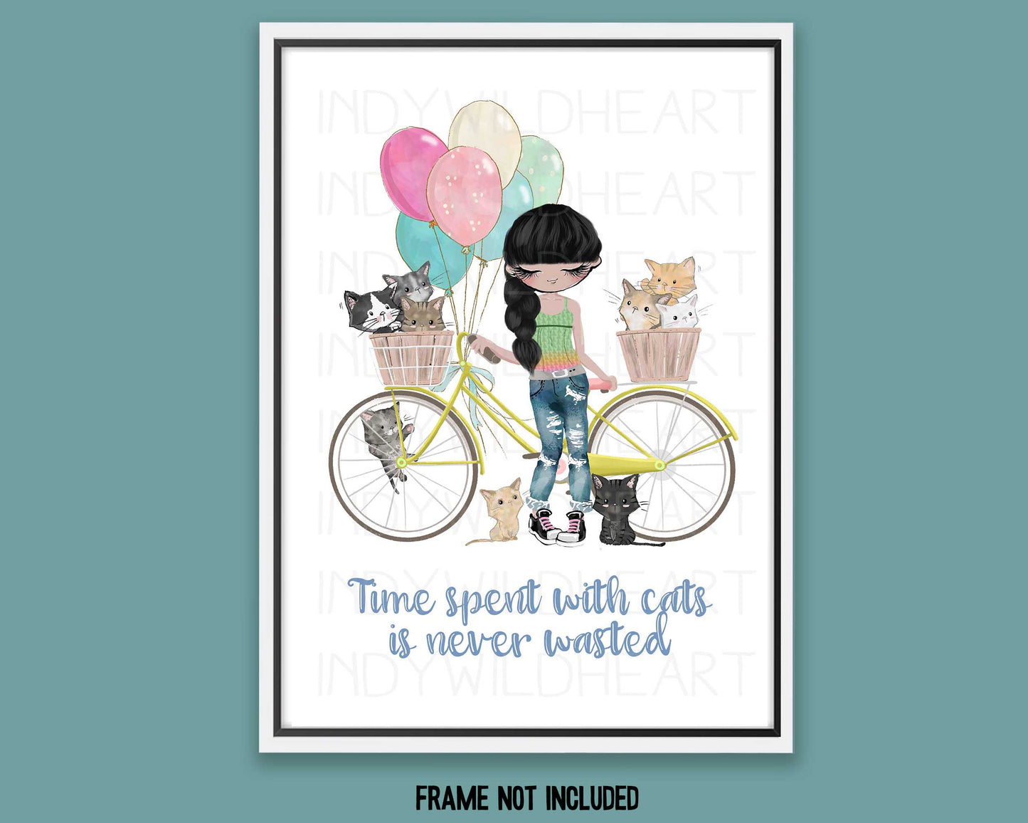 Personalised Cat Lover Print - Gift for Her - Cat Lover Gift - Personalised Gift - Cute Crazy Cat Lady Printistmas Gift, Secret Santa
