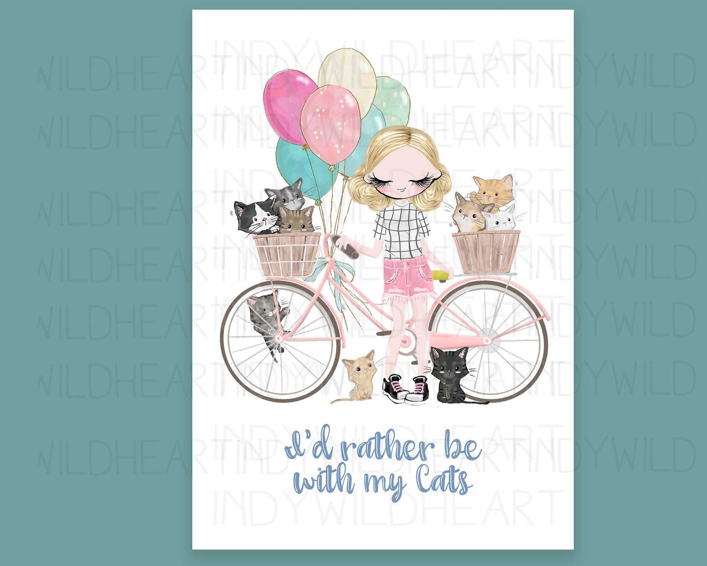 Personalised Cat Lover Print - Gift for Her - Cat Lover Gift - Personalised Gift - Cute Crazy Cat Lady Printistmas Gift, Secret Santa