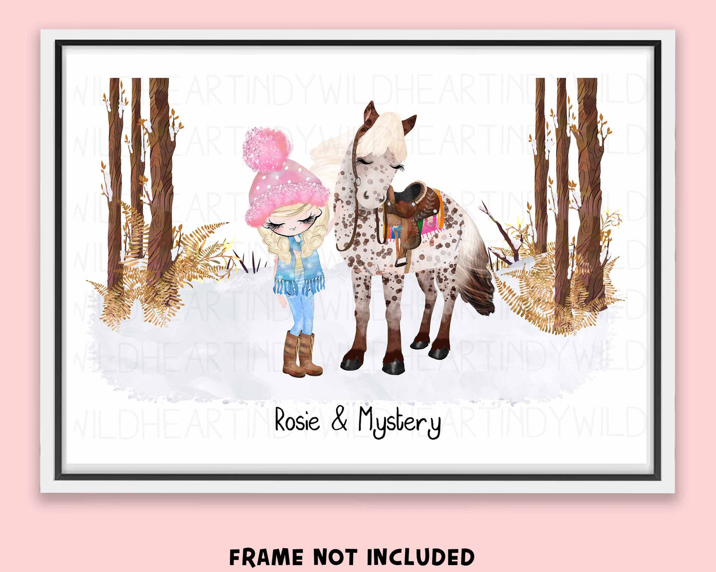 Personalised Horse Print Gift, Gift for Horse Lover, Christmas Gift for her, Western Riding Horse Lover Gift, Horse Gift