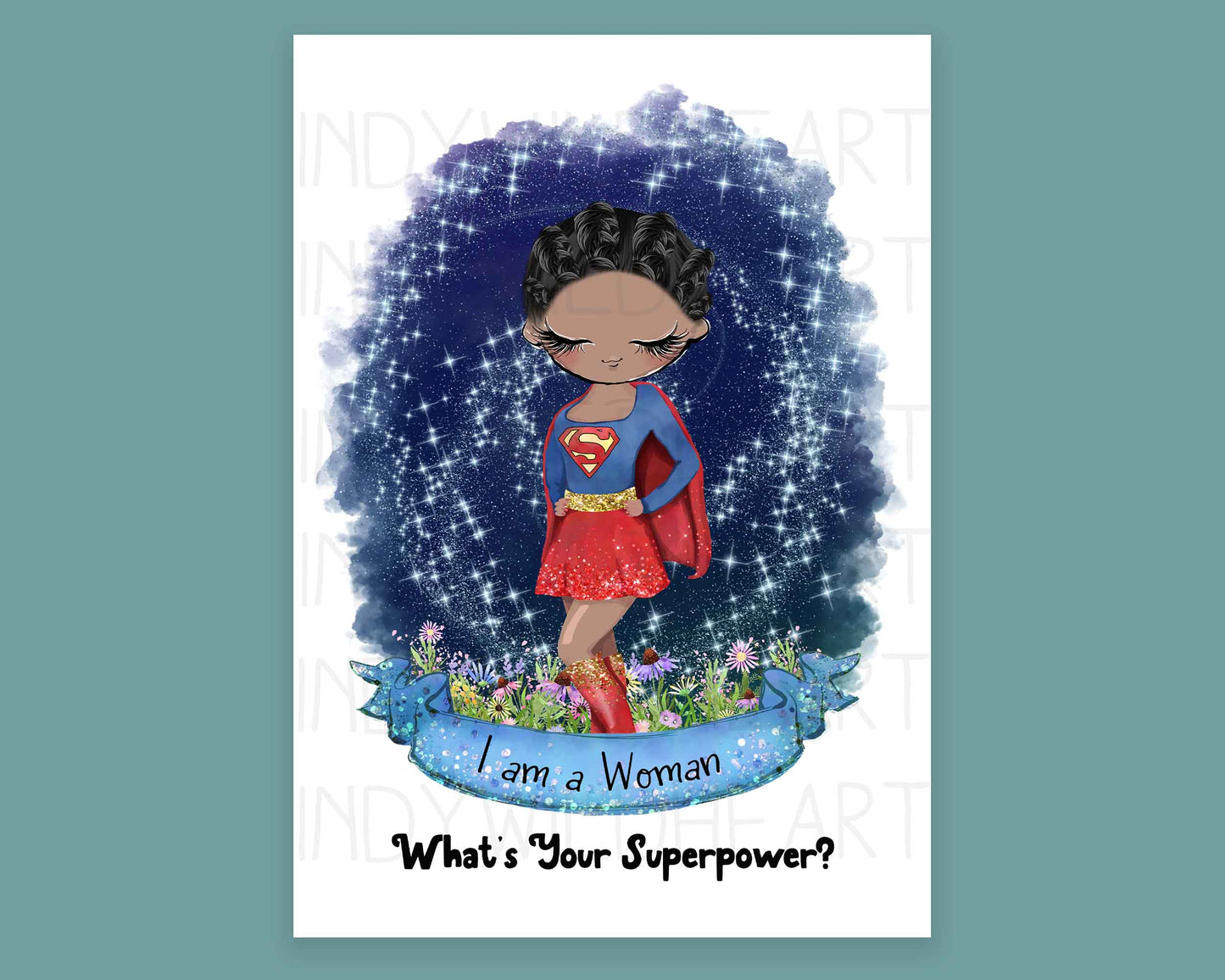 Woman Empowerment Personalised Print, Girl Power Super Hero Inspired Print, Woman Superpower Print, Gift for Her, Mothers Day Gift