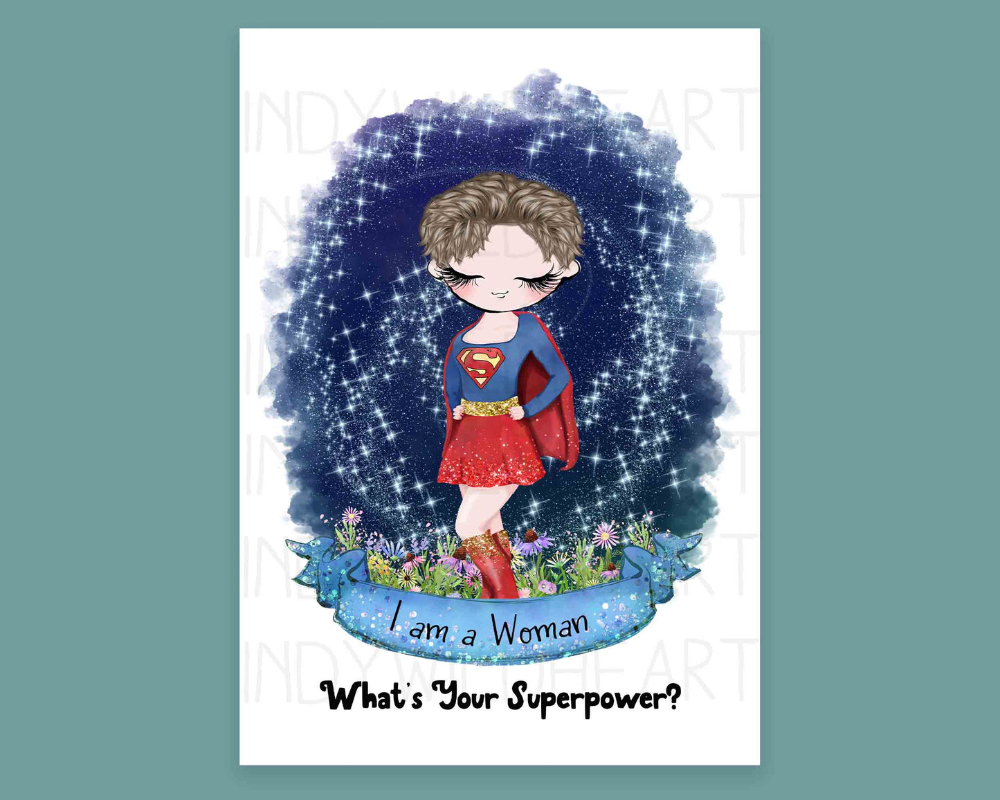 Woman Empowerment Personalised Print, Girl Power Super Hero Inspired Print, Woman Superpower Print, Gift for Her, Mothers Day Gift