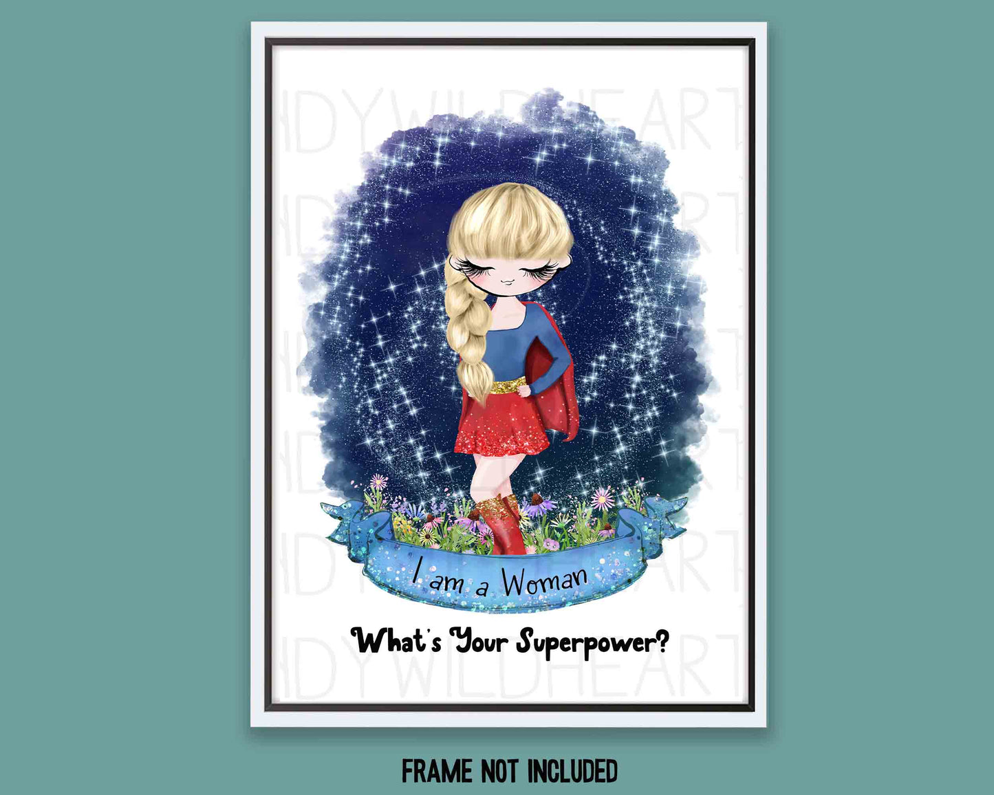 Woman Empowerment Personalised Print, Girl Power Super Hero Inspired Print, Woman Superpower Print, Gift for Her, Mothers Day Gift
