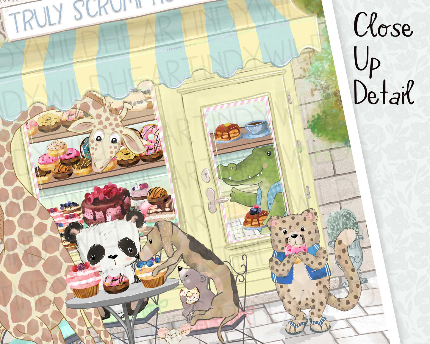 Whimsical Animal Prints for Children's Bedrooms & Nursery, Animal Nursery Wall Art, Unique Nursery Prints, Truly Scrumptious Print, Nursery Prints, Whimsical animal art