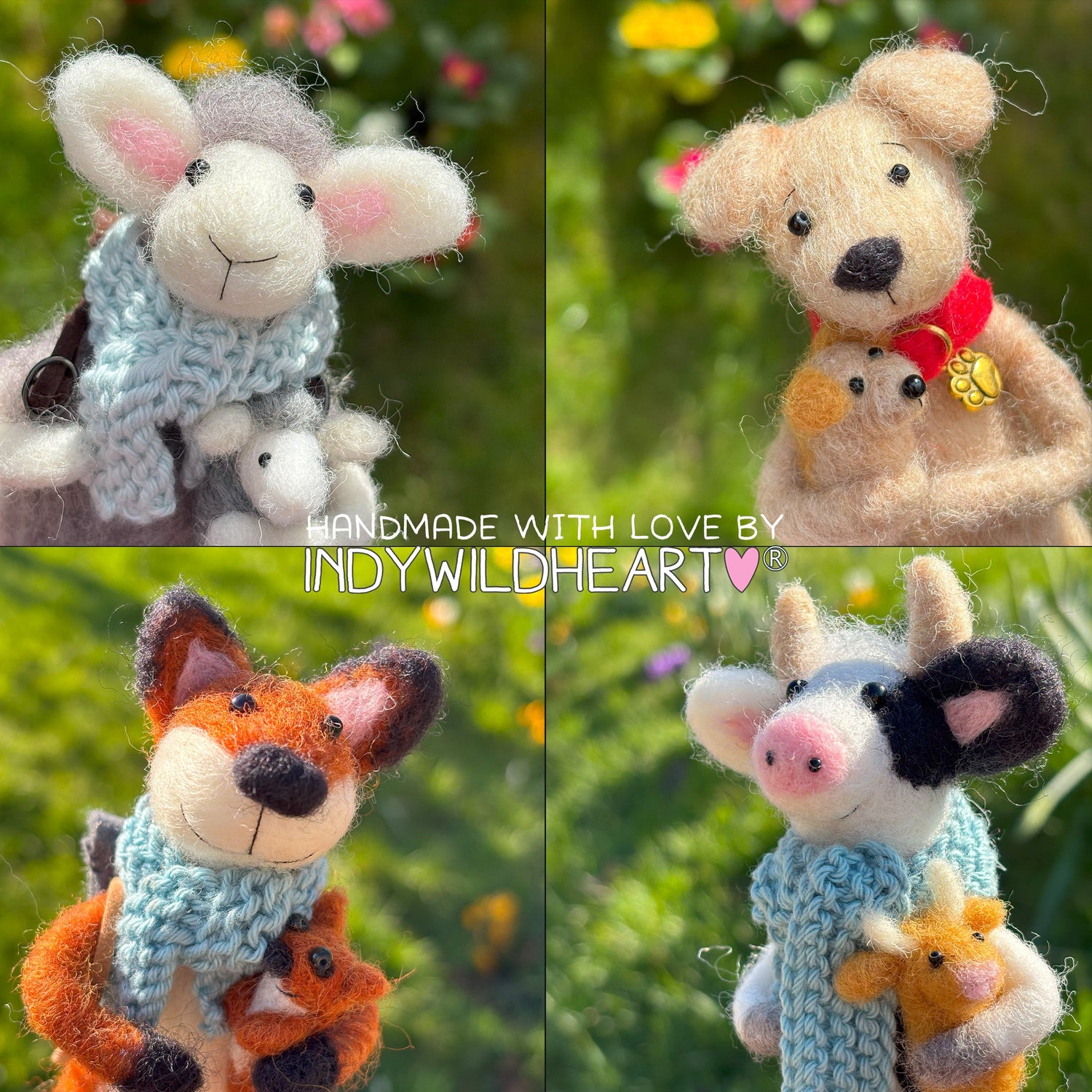 Needle Felted Animal Characters