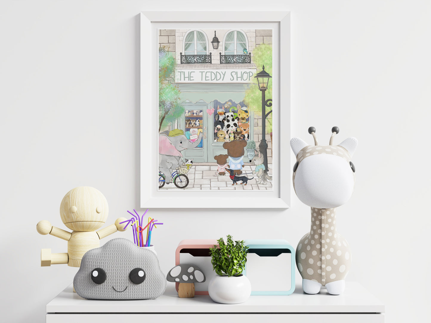 Whimsical Children's Wall Art Print, Animal Theme Nursery Print