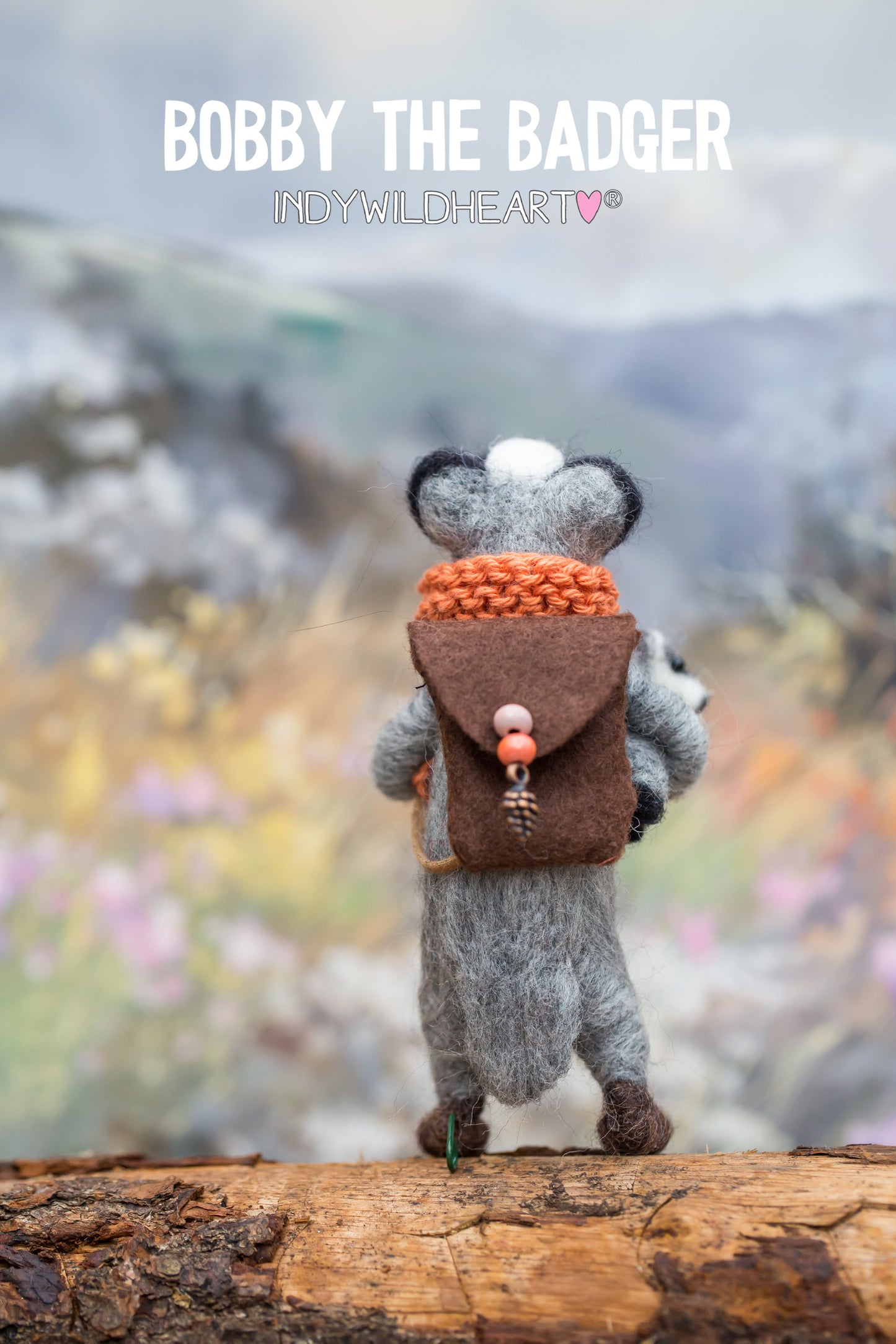 Needle Felted Badgers - Felted Ornament - Handmade Gift - Badgers - Needle Felt Collectable