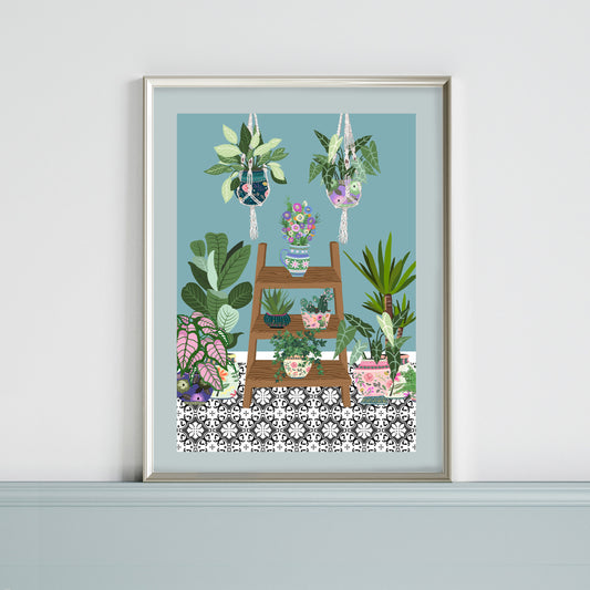 Botanical Boho Prints for the Home, Cottage Core Decor, Beautiful Vibrant House Plant Print, On Trend Prints, Colourful & Fun Prints