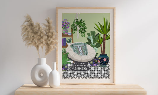 Botanical Print, Colourful House Plants, Colourful Plant Art Prints, Cottagecore Decor, Plant Prints