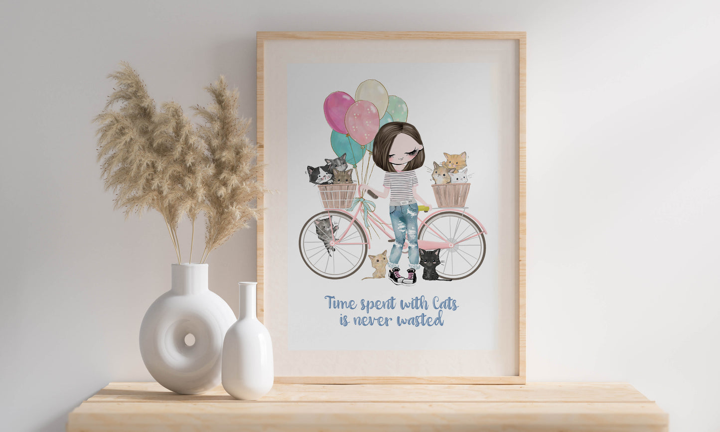 Personalised Cat Lover Print - Gift for Her - Cat Lover Gift - Personalised Gift - Cute Crazy Cat Lady Printistmas Gift, Secret Santa