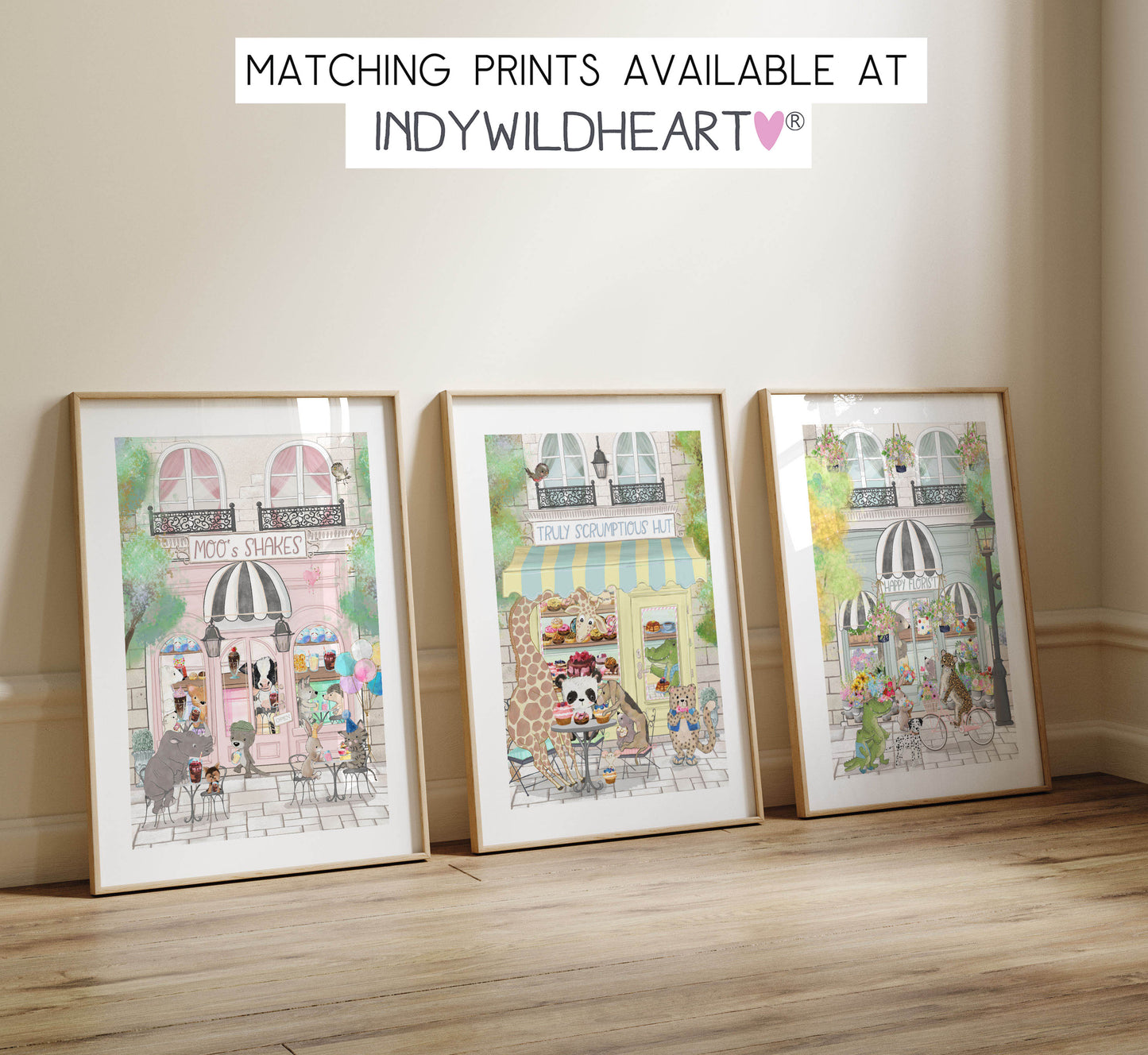 Whimsical Nursery Prints, Animal Theme, Whimsical Animal Art, Animals in Dodgems, Colourful Nursery & Children's Room Art Print, Gender Neutral Nursery Prints with Animal Themey Print