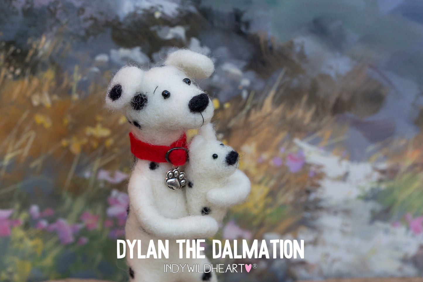 Needle Felted Dog - Dalmation - Miniature Felted Ornaments - Beautiful Handmade Gift - For Dog Lovers