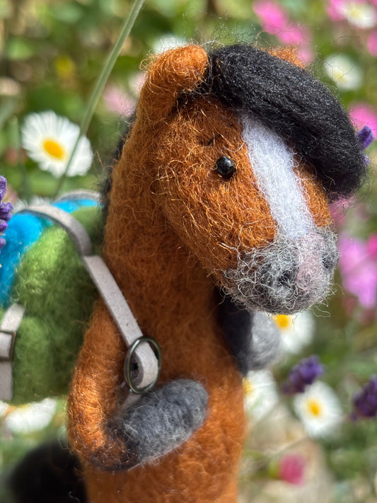 Felt Animal - Needlefelted Horse - Cute Gift for Horse Lover - Needle Felt Horse Collectable Character