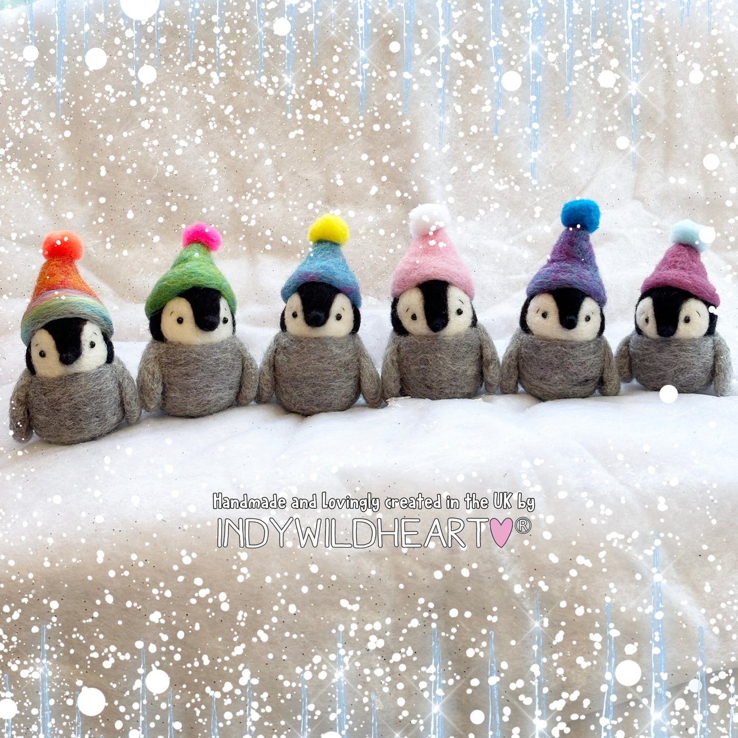 Needle Felted Penguin - Penguin Winter Ornament - Penguin Felted Collectable