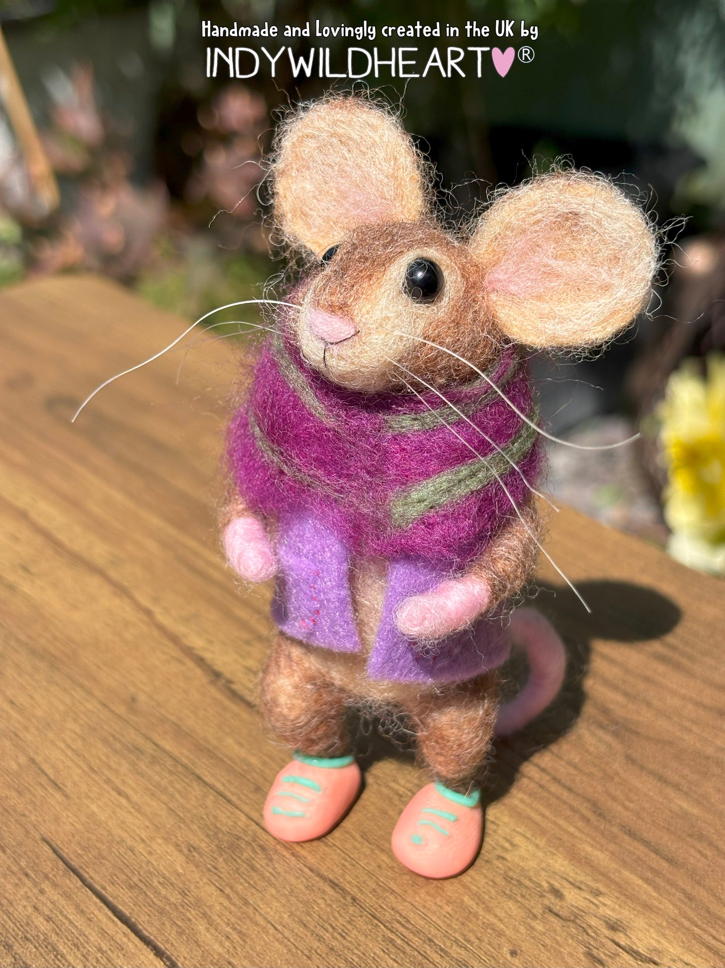 Needle Felted Mouse - Cute mouse with coat and shoes