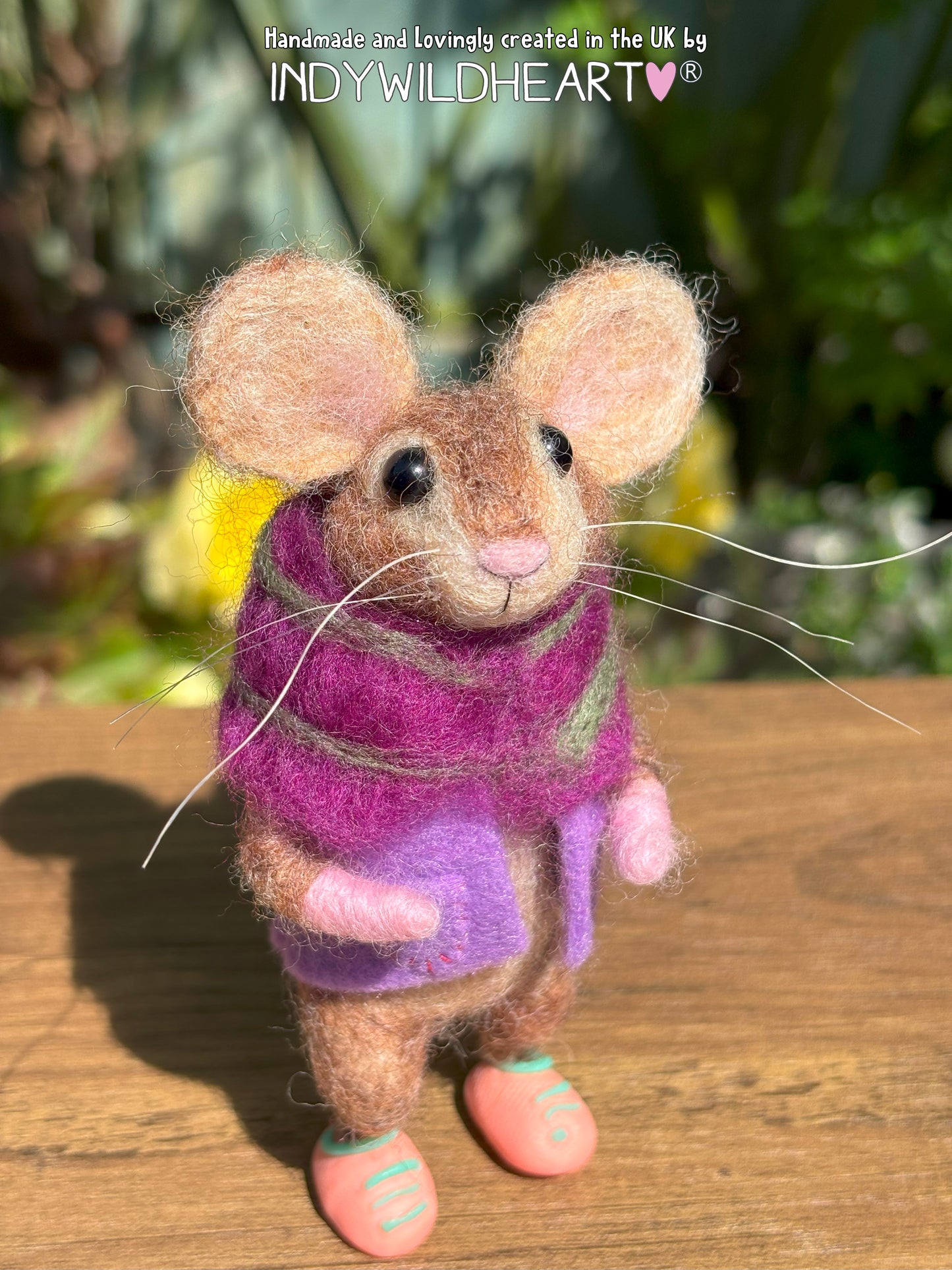 Needle Felted Mouse - Cute mouse with coat and shoes