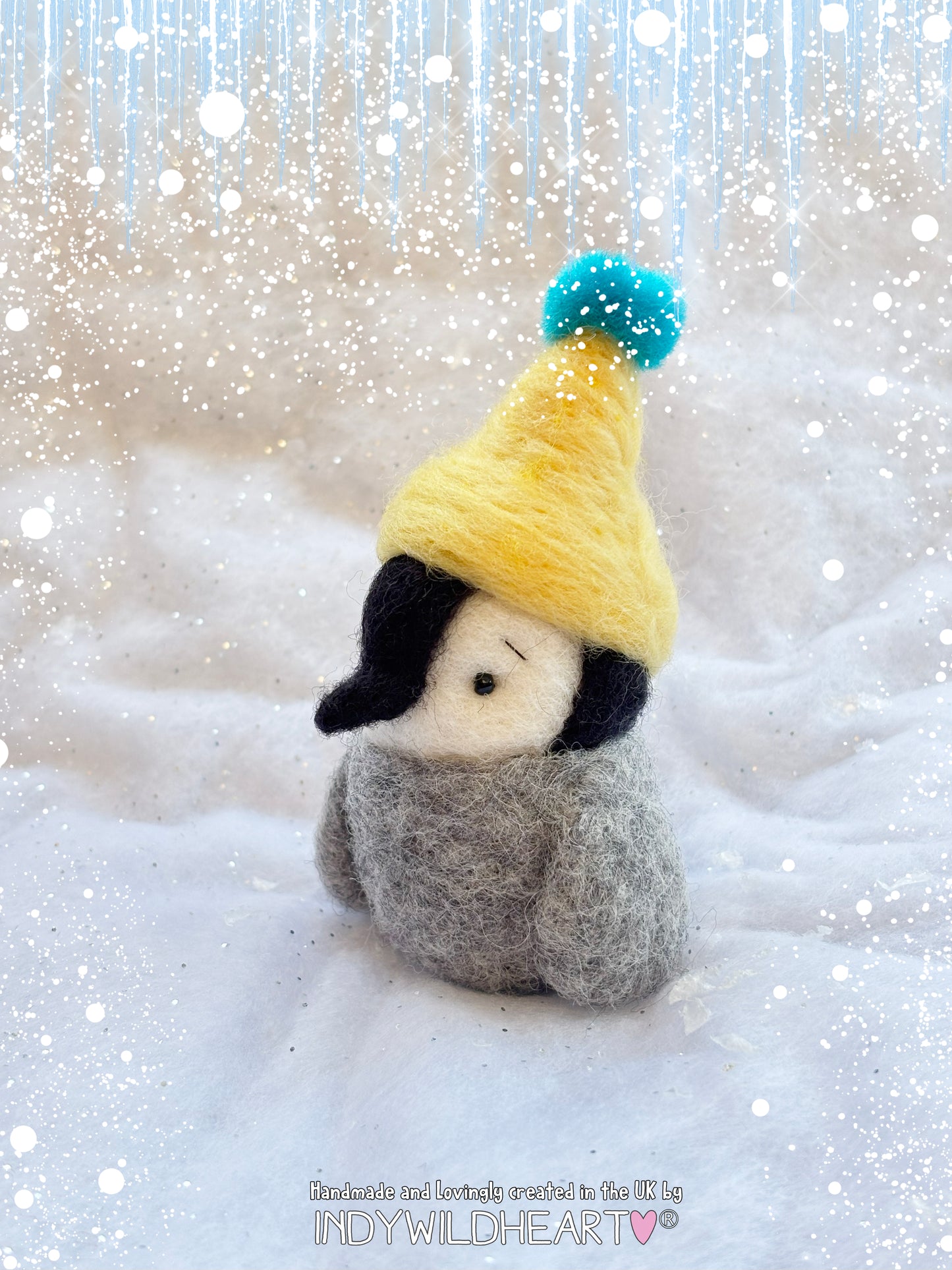 Needle Felted Penguin - Penguin Winter Ornament - Penguin Felted Collectable