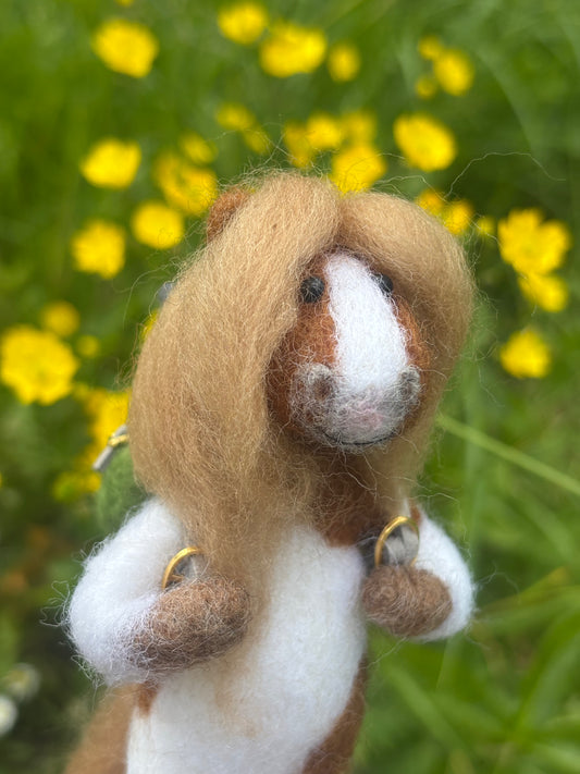 Needle Felted Animal Horse - Cute Gift for Horse Lover - Skewbald Pony - Handmade Needle Felt Horse Character 