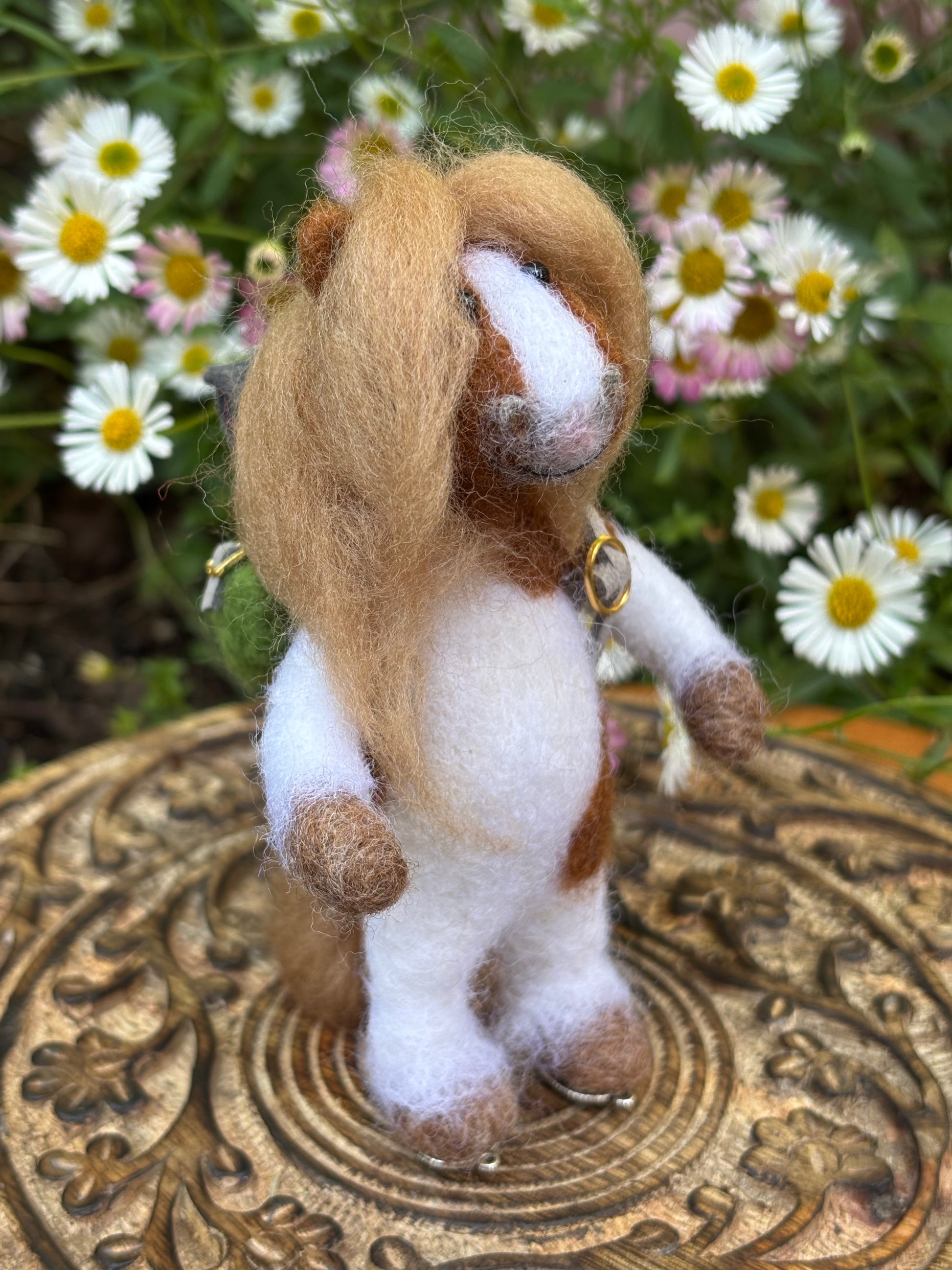 Needle Felted Animals - Felted Horse Gift - One of a Kind - Gift for Horse Lover - Skewbald Pony - Handmade Needlefelted Horse 