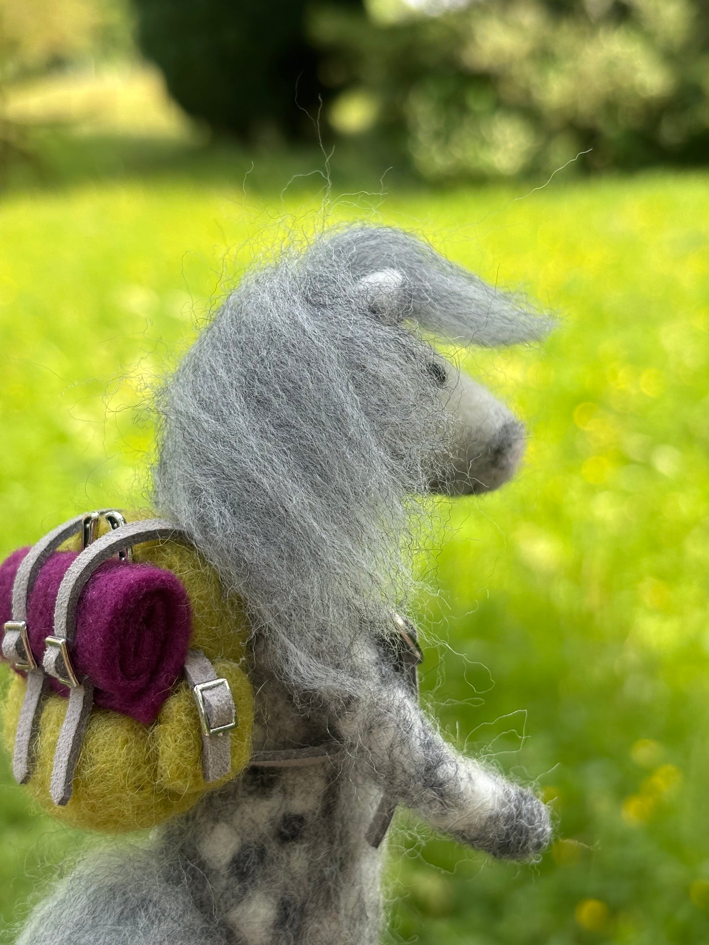 Needle Felted Horse-Grey needle Felt Horse OOAK fibre art horse