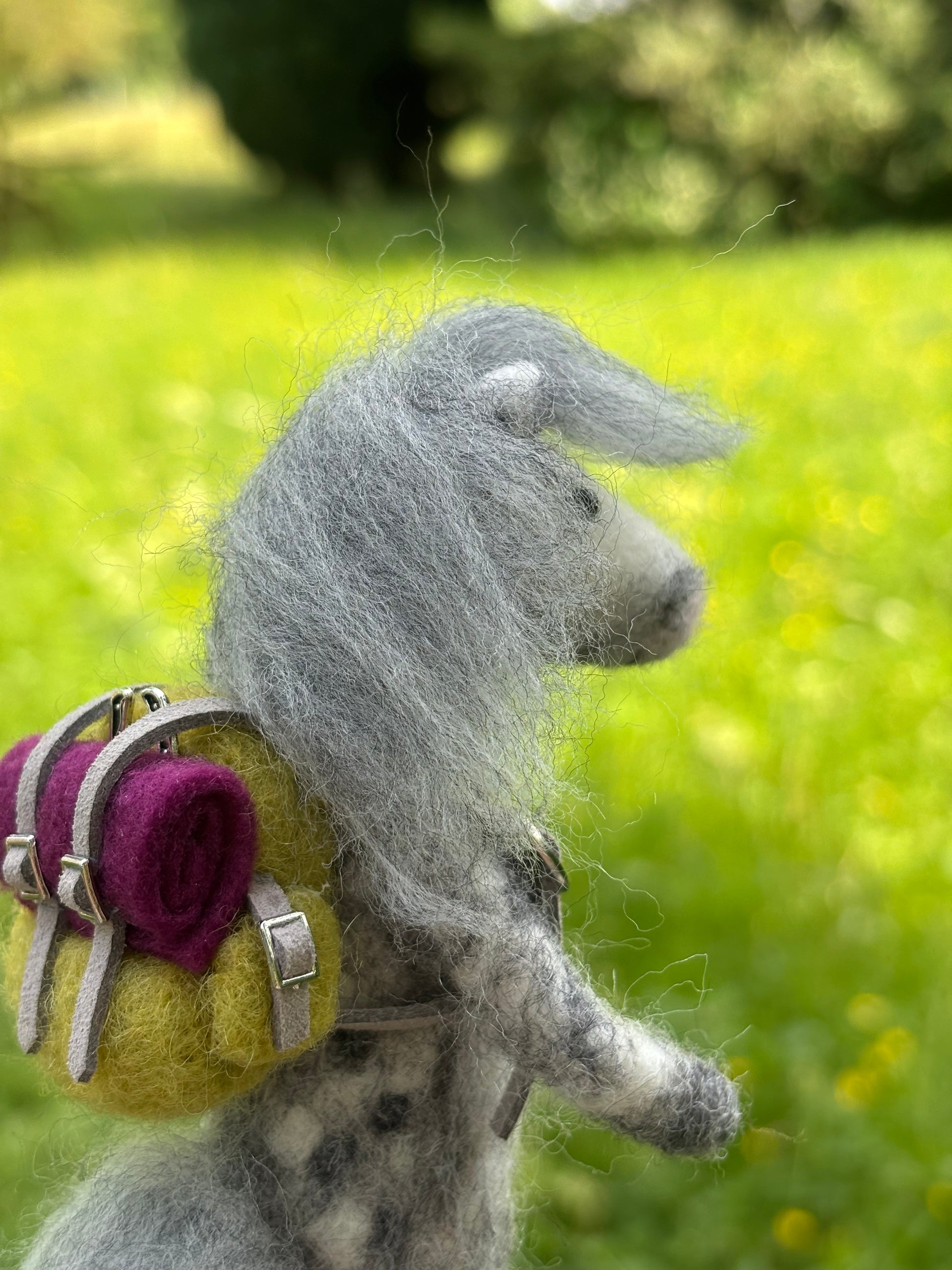 Needle Felted Horse-Grey needle Felt Horse OOAK fibre art horse
