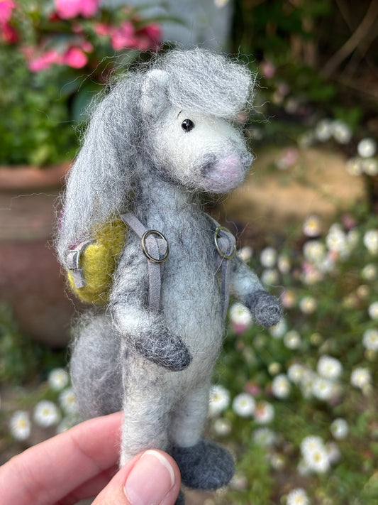 Needle Felted Horse-Grey needle Felt Horse One of a kind felted horse