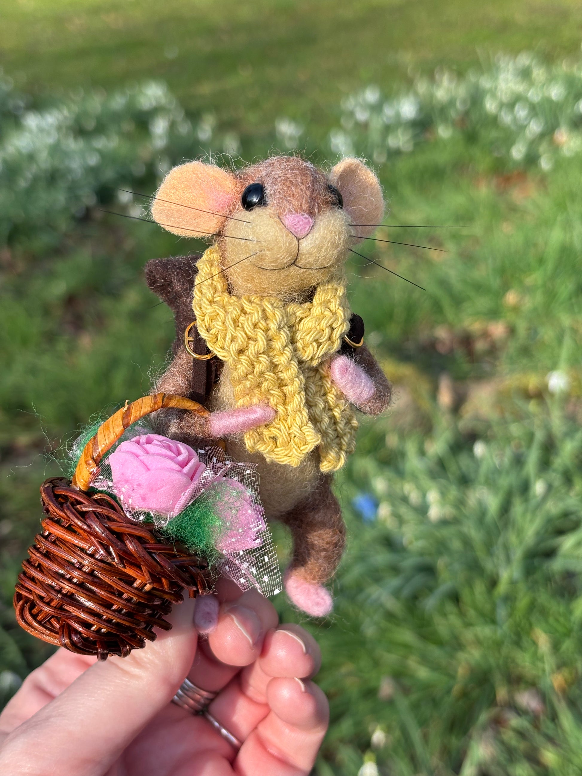 Needle Felted Mice - Needle Felted Mouse - Felt Mouse Ornament - Handmade Mouse - Felted Mouse
