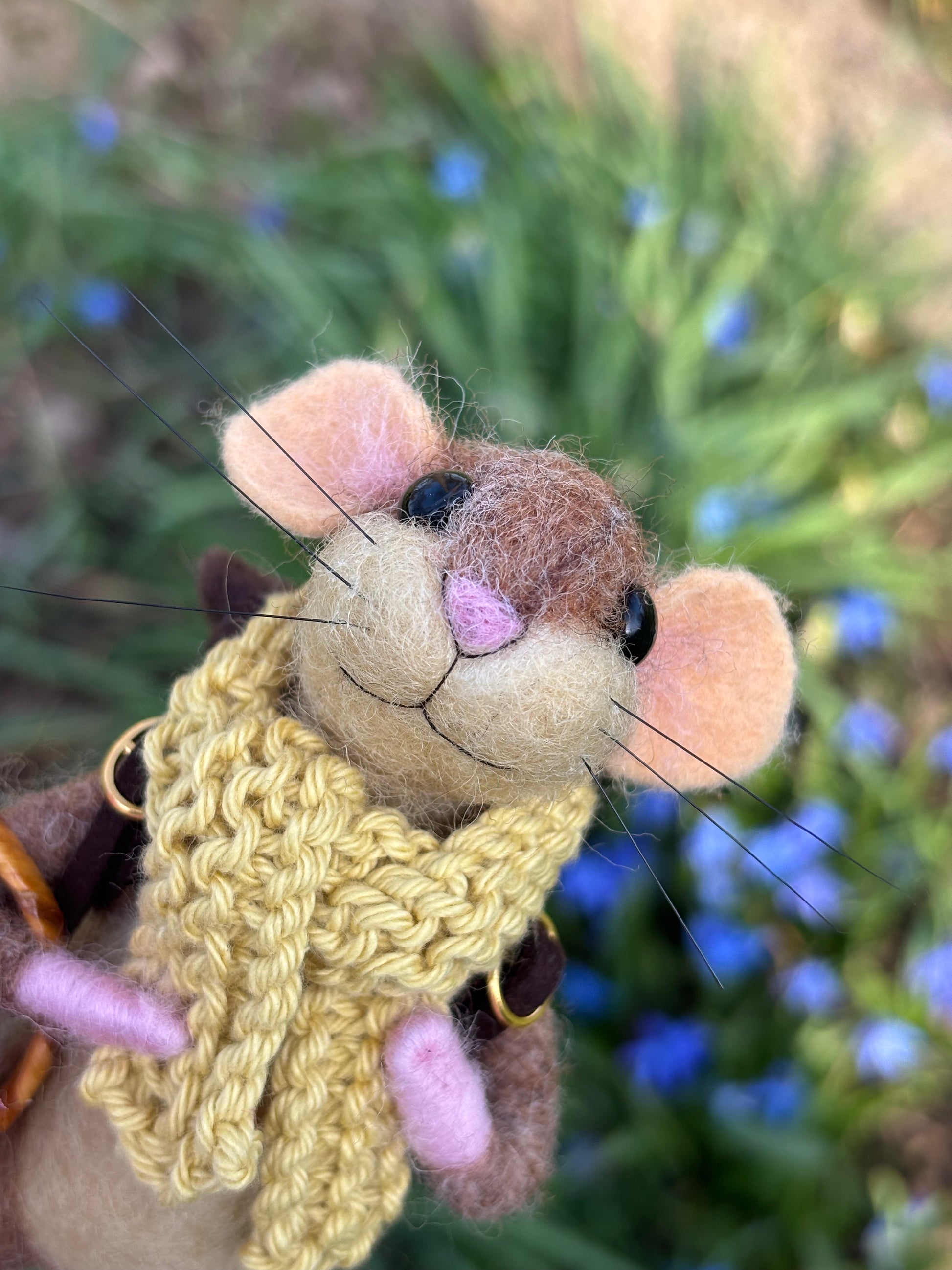 Needle Felted Mouse - Needle Felt Mouse - Felt Mouse Ornament - Handmade Mouse - Felted Mouse