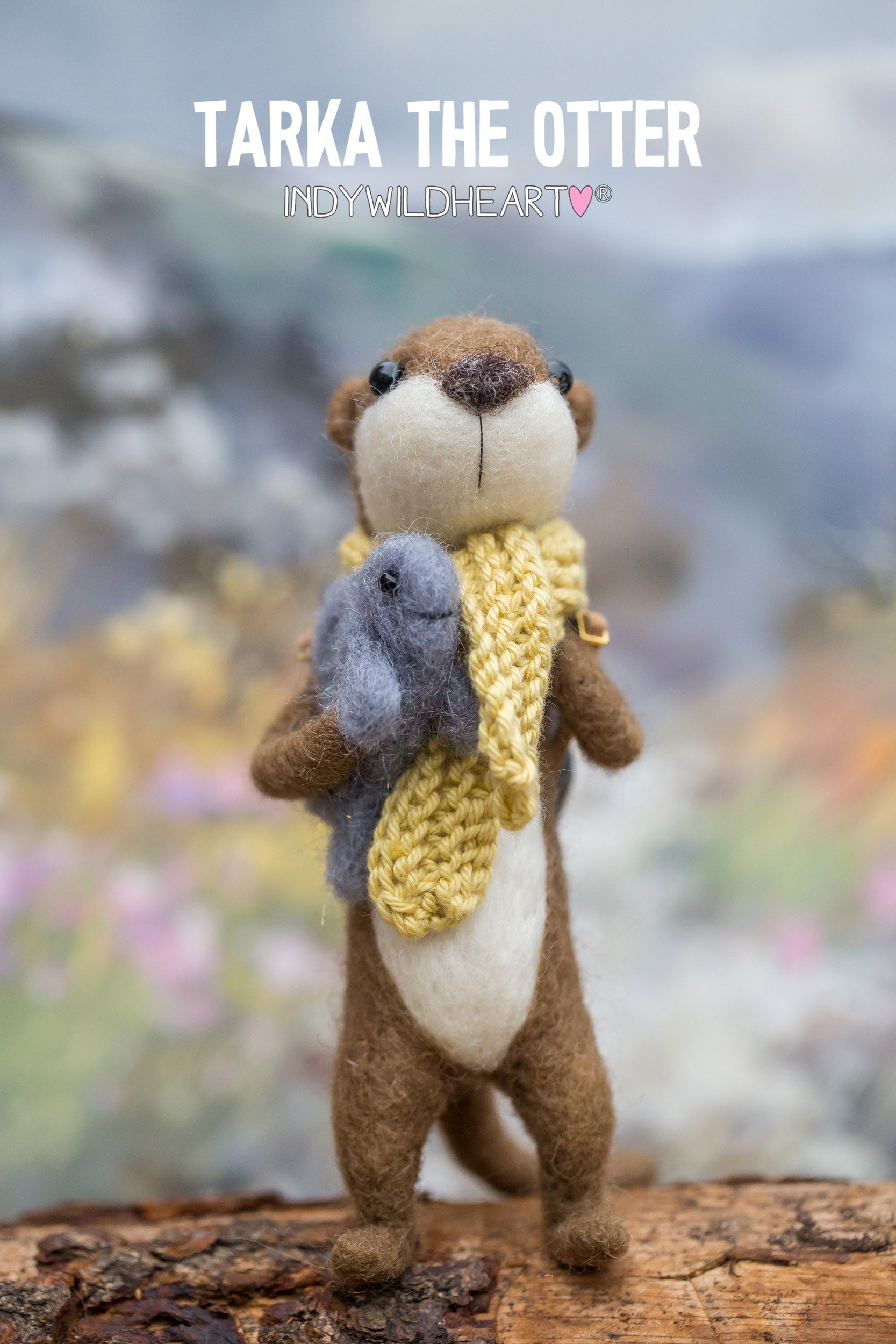 Needle Felted Otter - Felt Miniature Otters - Needle Felt Collectable - Gift for Otter Lover
